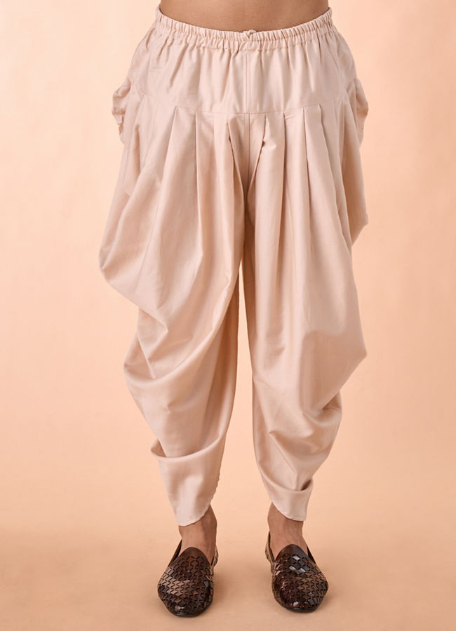 Manyavar Men Beige Elegance Kurta Pajama