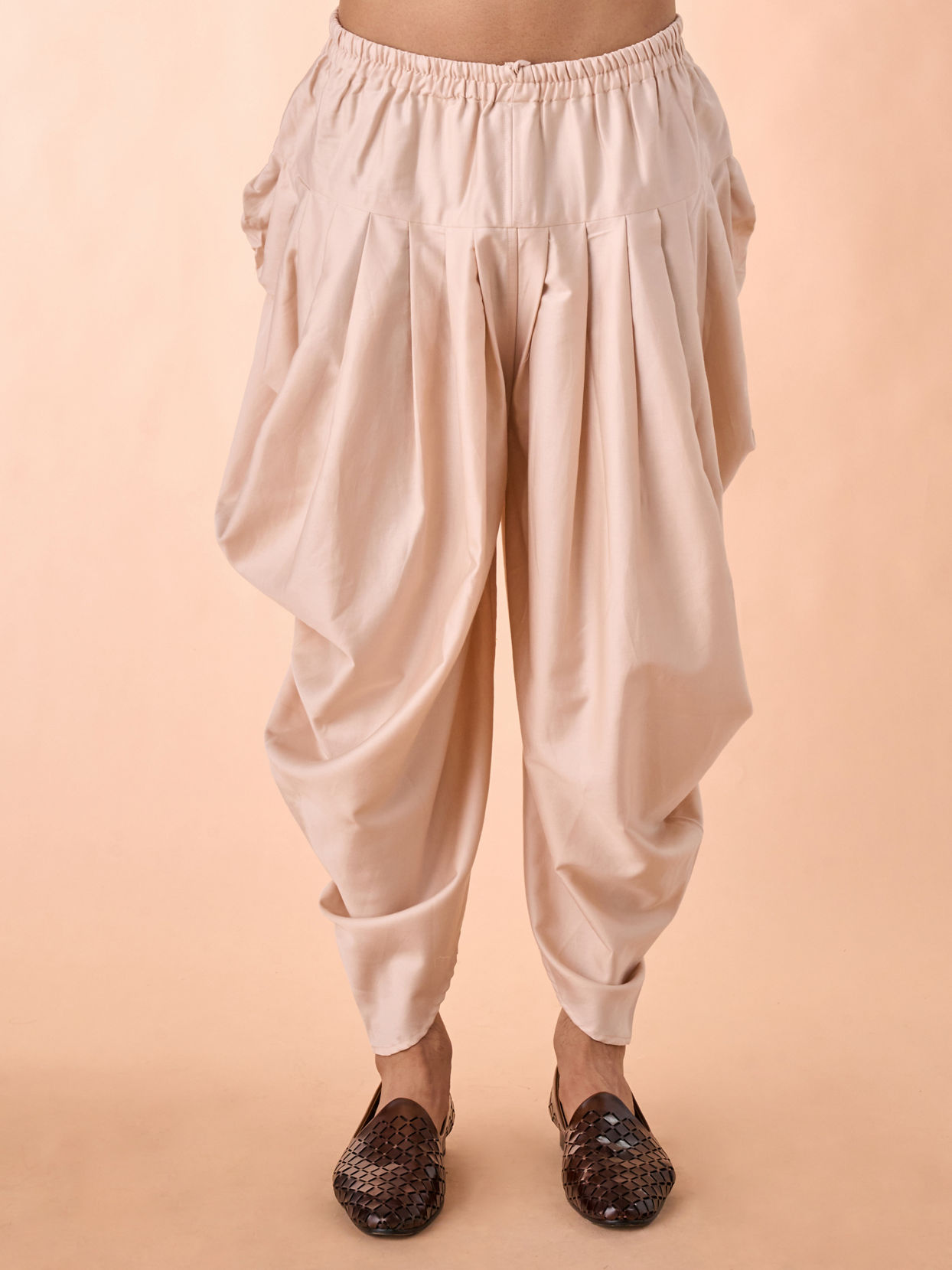 Manyavar Men Beige Elegance Kurta Pajama