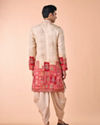 Manyavar Men Beige Elegance Kurta Pajama