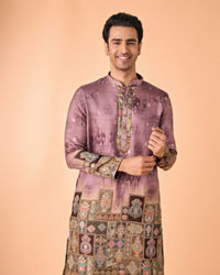 Manyavar Men Brown Elegance Kurta Pajama
