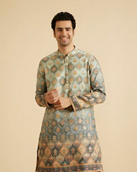 Manyavar Men Green Elegance Kurta Pajama
