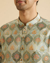 Manyavar Men Green Elegance Kurta Pajama