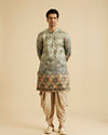 Manyavar Men Green Elegance Kurta Pajama