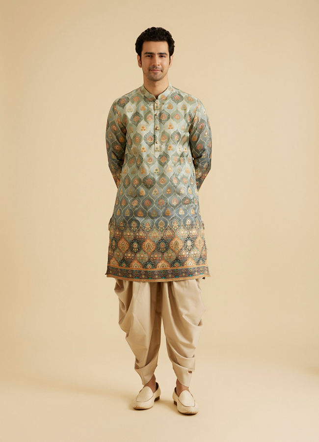 Manyavar Men Green Elegance Kurta Pajama