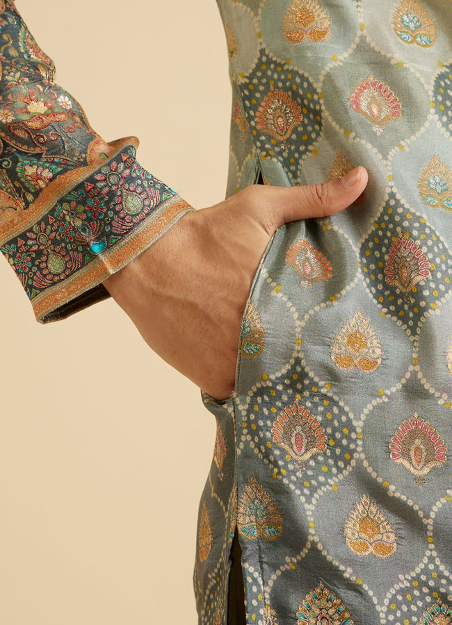 Manyavar Men Green Elegance Kurta Pajama