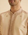 Manyavar Men Beige Elegance Kurta Pajama