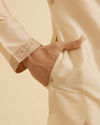 Manyavar Men Beige Elegance Kurta Pajama