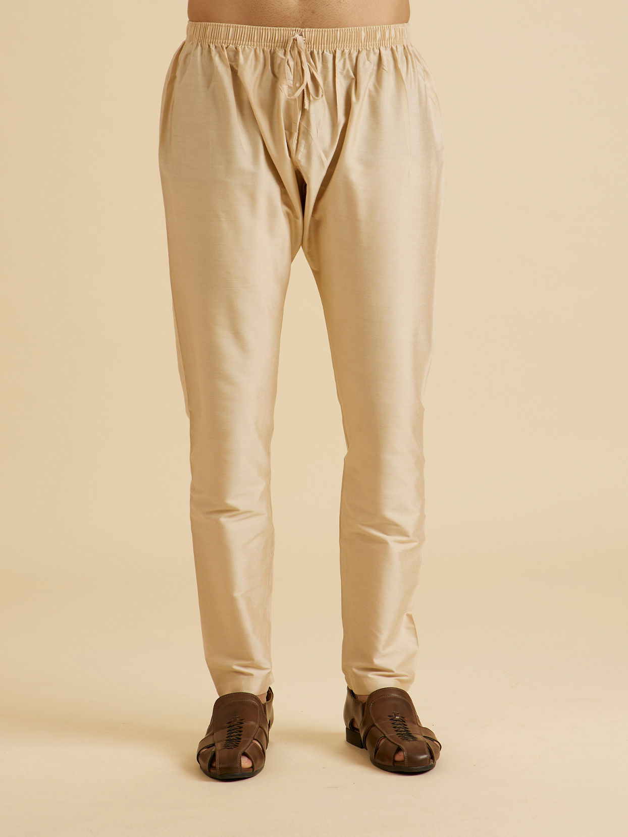 Manyavar Men Beige Elegance Kurta Pajama