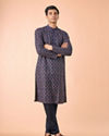 Manyavar Men Dark Blue Enchanting Kurta Pajama