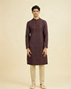 Manyavar Men Maroon Elegance Kurta Pajama