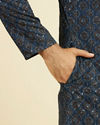 Manyavar Men Mid Blue Charisma Kurta Pajama