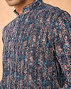 Manyavar Men Teal Blue Extravaganza Kurta Pajama