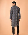 Manyavar Men Teal Blue Extravaganza Kurta Pajama