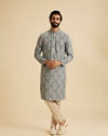 Manyavar Men Aqua Green Exquisite Kurta Pajama