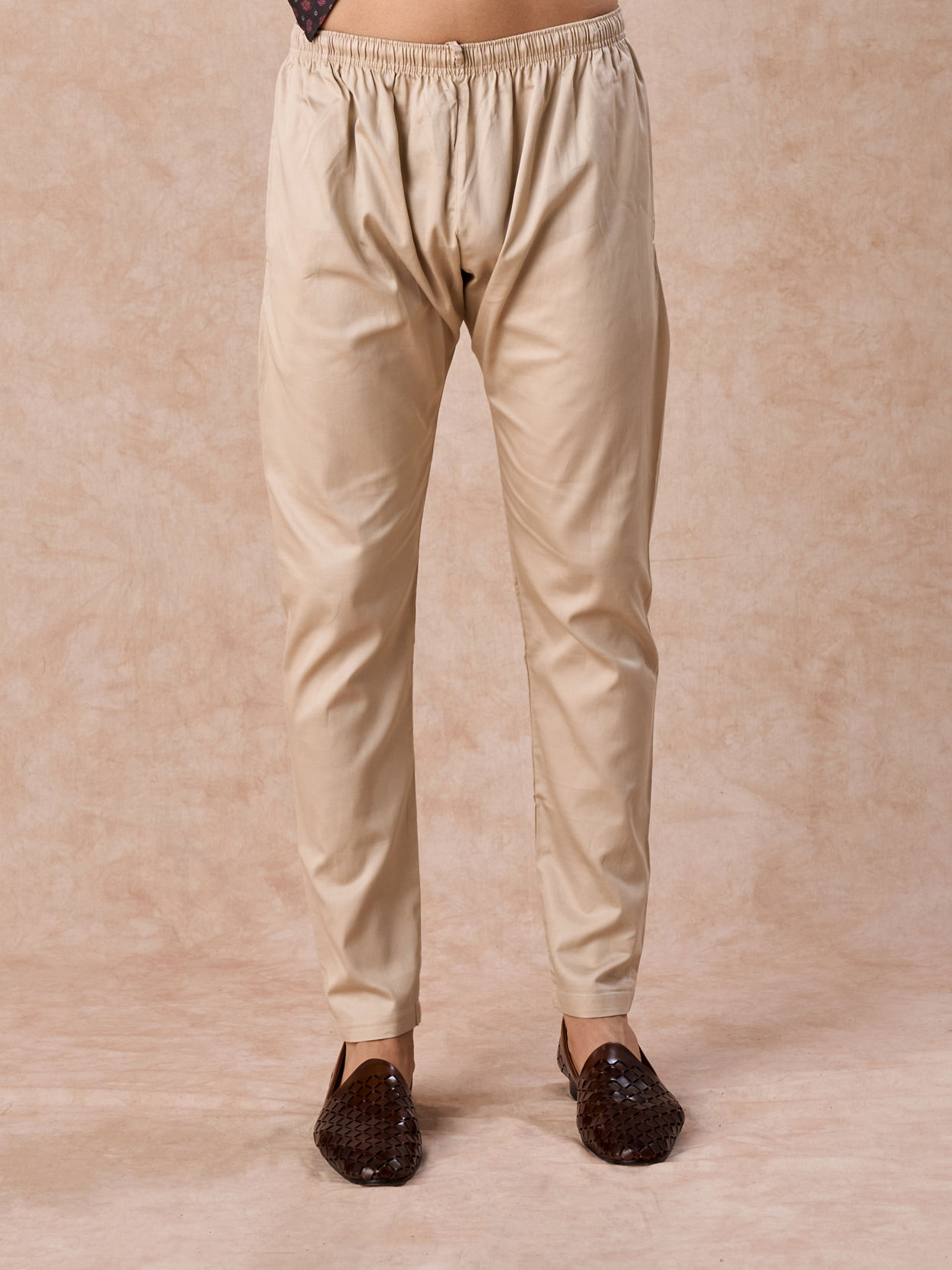 Manyavar Men Elegant Dark Brown Satin Kurta Pajama