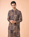 Manyavar Men Dark Blue Majesty Kurta Pajama