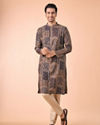 Manyavar Men Dark Blue Majesty Kurta Pajama