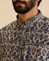 Manyavar Men Regal Blue Kurta Pajama Set