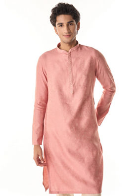 Manyavar Men Serene Pink Kurta Pajama
