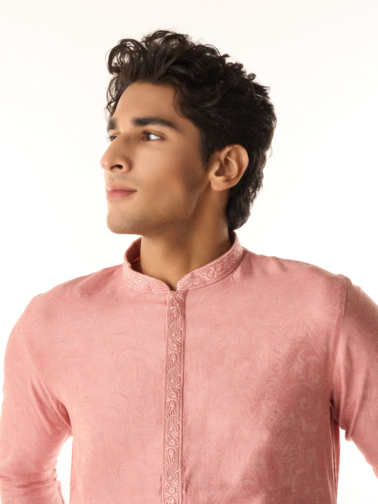 Manyavar Men Serene Pink Kurta Pajama