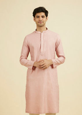 Manyavar Men Serene Pink Kurta Pajama