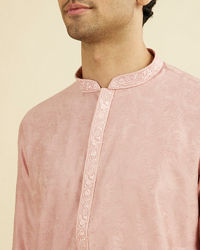 Manyavar Men Serene Pink Kurta Pajama