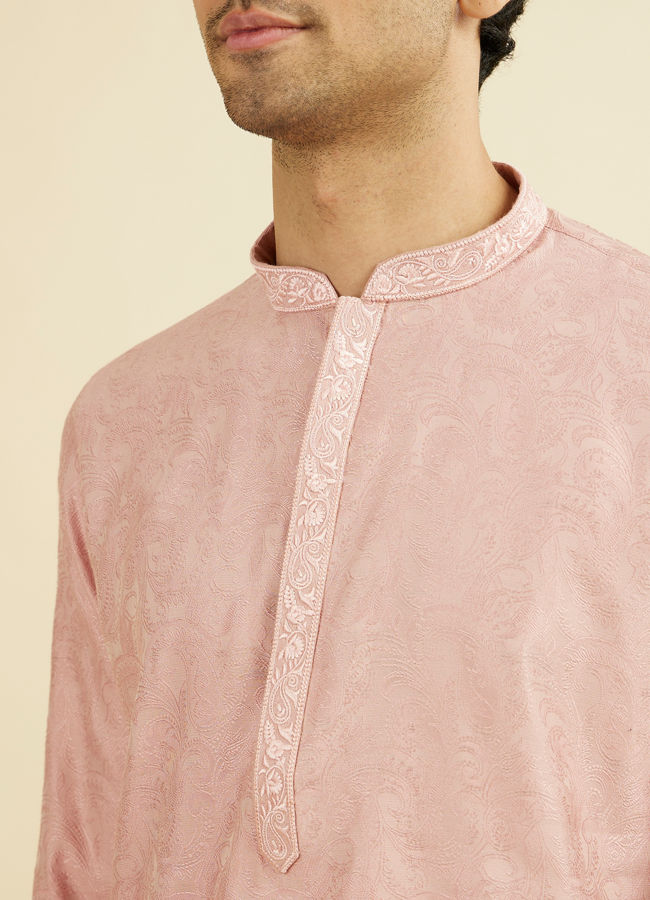 Manyavar Men Serene Pink Kurta Pajama