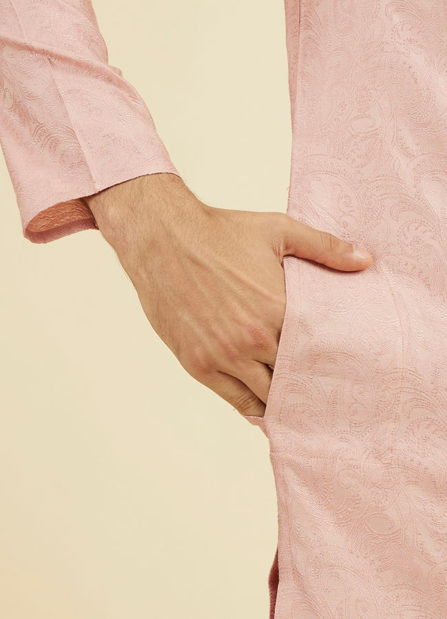 Manyavar Men Serene Pink Kurta Pajama