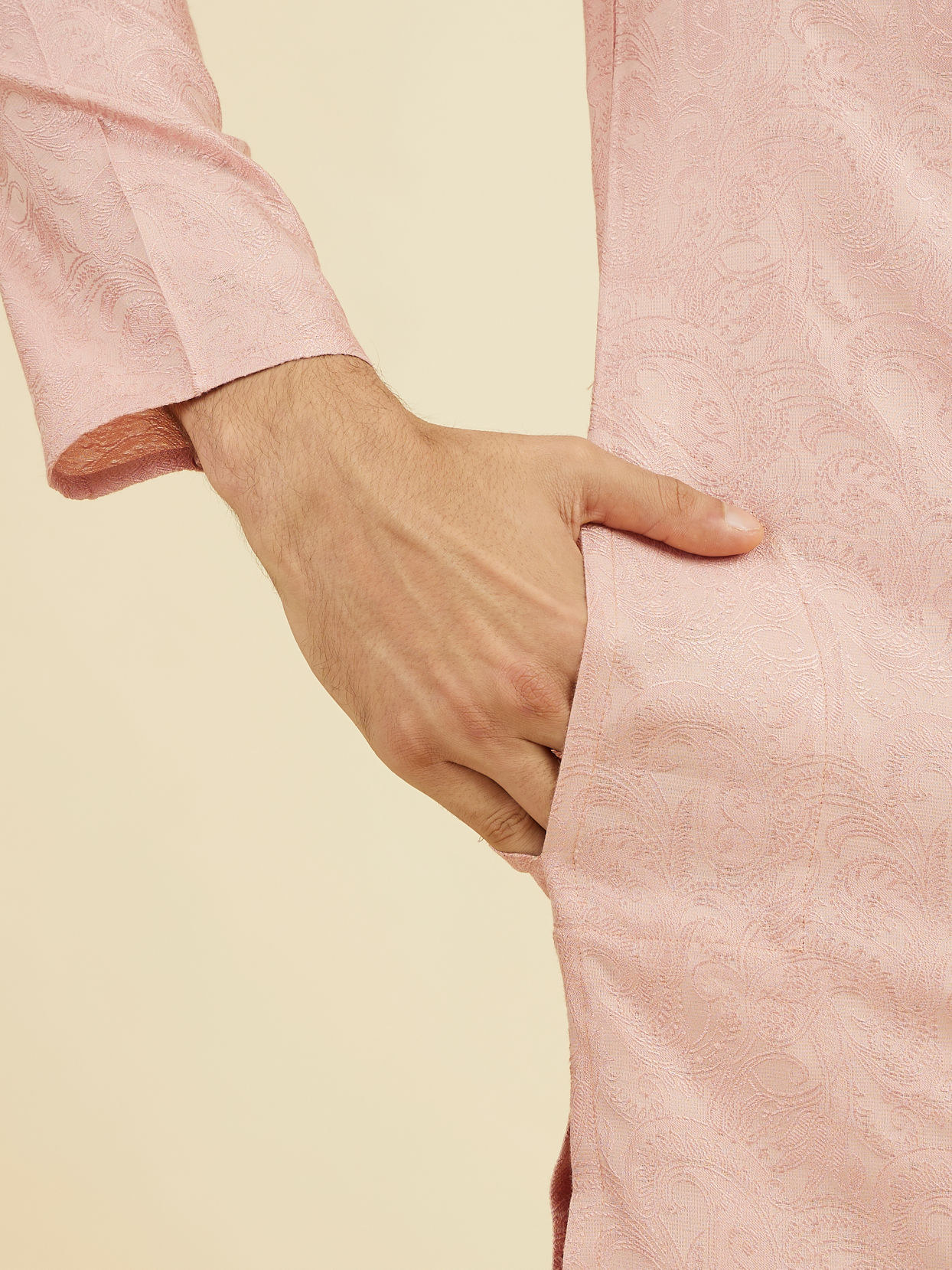 Manyavar Men Serene Pink Kurta Pajama