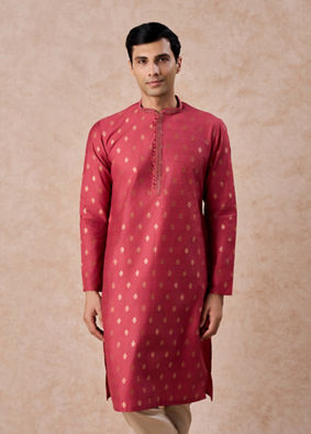 Manyavar Men Coral Elegance Kurta Pajama