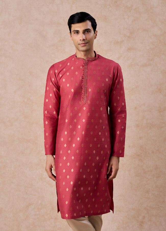 Manyavar Men Coral Elegance Kurta Pajama
