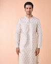 Manyavar Men Elegant Cream Kurta Pajama