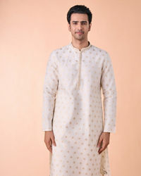 Manyavar Men Elegant Cream Kurta Pajama
