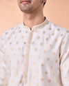 Manyavar Men Elegant Cream Kurta Pajama