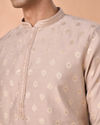 Manyavar Men Elegant Beige Kurta Pajama Set