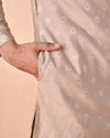 Manyavar Men Elegant Beige Kurta Pajama Set