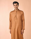 Tan Satin Kurta Pajama