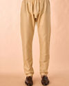Manyavar Men Tan Satin Kurta Pajama