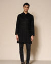 Manyavar Men Black Elegance Georgette Kurta Pajama