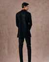 Manyavar Men Black Elegance Georgette Kurta Pajama