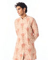 Manyavar Men Peach Kurta Pant Set