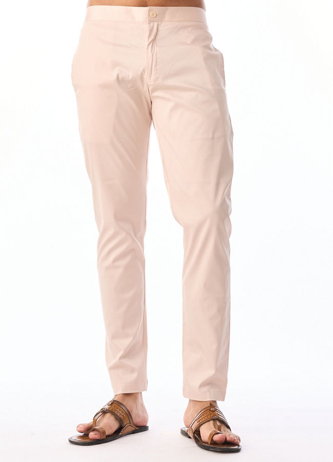 Manyavar Men Peach Kurta Pant Set