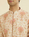 Manyavar Men Peach Kurta Pant Set