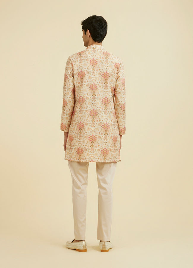 Manyavar Men Peach Kurta Pant Set