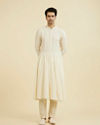 Manyavar Men Cream Elegance Kurta Pajama