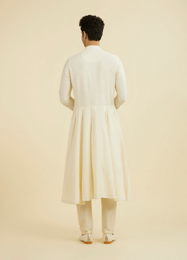 Manyavar Men Cream Elegance Kurta Pajama