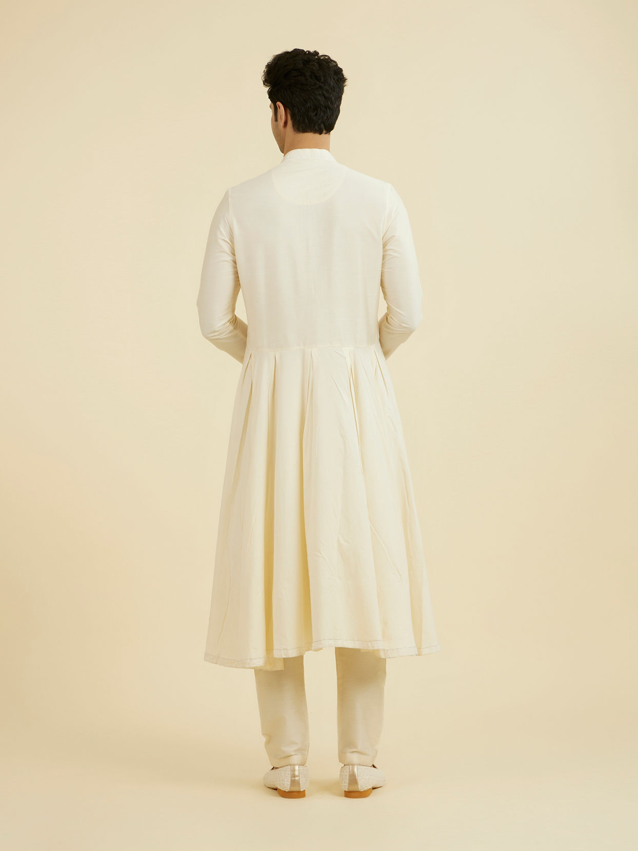 Manyavar Men Cream Elegance Kurta Pajama