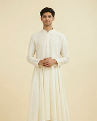 Manyavar Men Radiant Cream Kurta Pajama