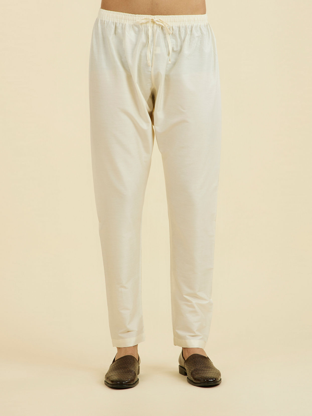 Manyavar Men Radiant Cream Kurta Pajama