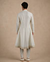 Manyavar Men Cream Blended Viscose Kurta Pajama with Basic Design